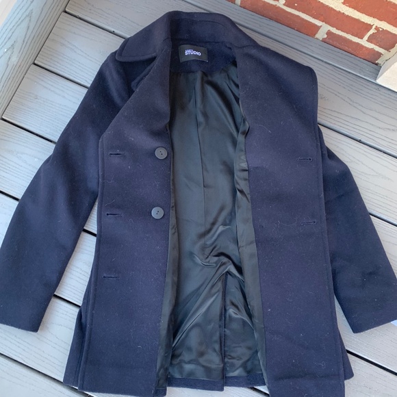 Fleurette Studio Classic Wool Blend Peacoat - Picture 6 of 15